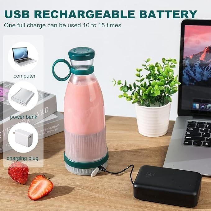 Travel Portable Mini Juice Blender – USB Rechargeable, Compact & Powerful