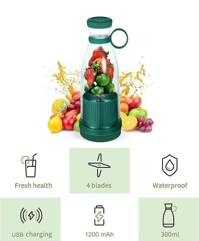 Travel Portable Mini Juice Blender – USB Rechargeable, Compact & Powerful