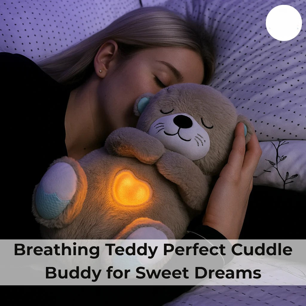 Breathing Teddy Bear with Soothing Music, Comfort Plush